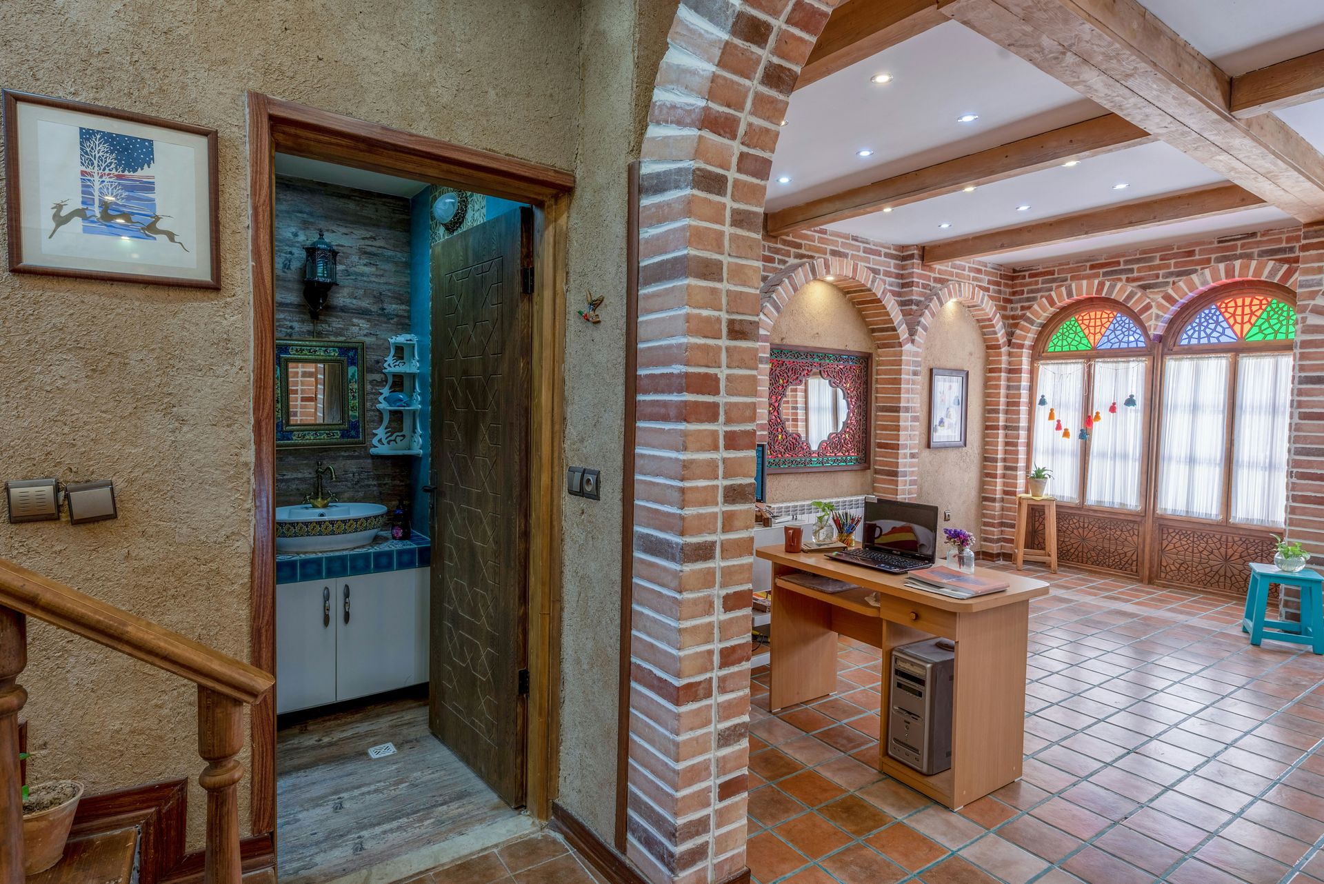 a kitchen with a stove top oven sitting inside of a kitchen